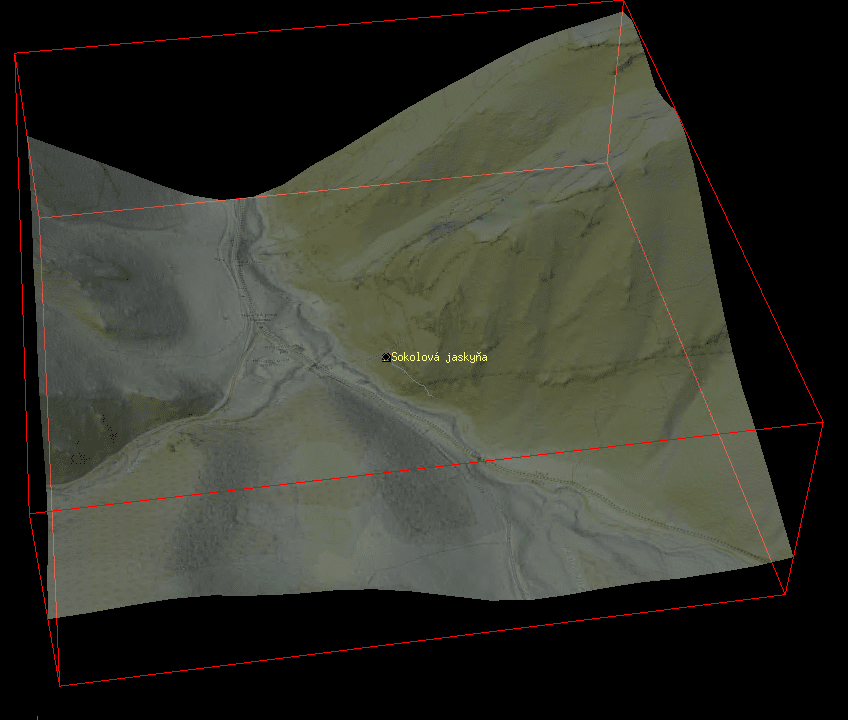 therion, Therion: Povrch s  textúrov LIDAR