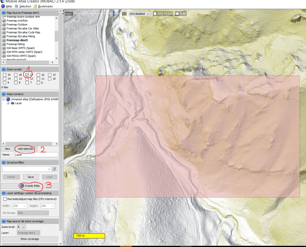 therion, Therion: Povrch s  textúrov LIDAR